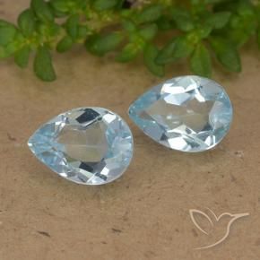 Pedras preciosas de Topázio Céu azul natural de 1.62 ct, Formato de pêra, VVS-VS