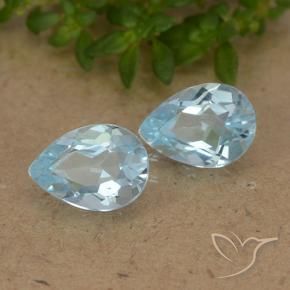Pedras preciosas de Topázio Céu azul natural de 1.54 ct, Formato de pêra, VVS-VS