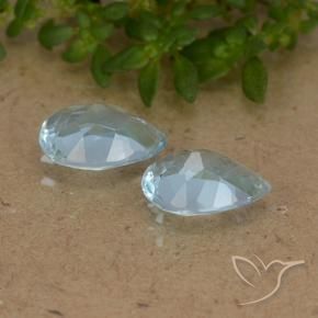 Pedras preciosas de Topázio Céu azul natural de 1.54 ct, Formato de pêra, VVS-VS
