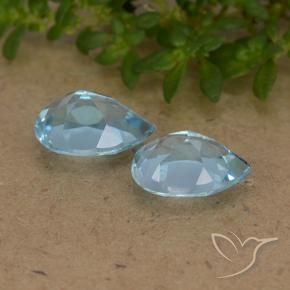 Pedras preciosas de Topázio Céu azul natural de 1.77 ct, Formato de pêra, VVS-VS