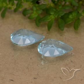 Pedras preciosas de Topázio Céu azul natural de 1.53 ct, Formato de pêra, VVS-VS