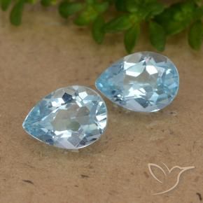 Pedras preciosas de Topázio Céu azul natural de 1.77 ct, Formato de pêra, VVS-VS
