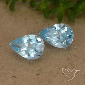 Pedras preciosas de Topázio Céu azul natural de 1.49 ct, Formato de pêra, VVS-VS