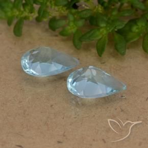 Pedras preciosas de Topázio Céu azul natural de 1.49 ct, Formato de pêra, VVS-VS