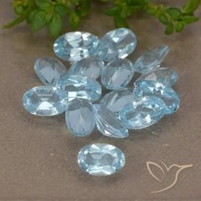 Pedras preciosas de Topázio Céu azul natural de 3.89 ct, oval, VS
