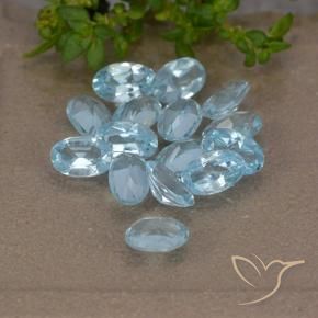 Pedras preciosas de Topázio Céu azul natural de 3.89 ct, oval, VS