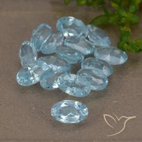 Pedras preciosas de Topázio Céu azul natural de 4.16 ct, oval, VS