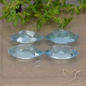 Pedras preciosas de Topázio Azul Suíço natural de 5.60 ct, Marquesa, VVS-VS