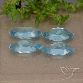 Pedras preciosas de Topázio Azul Suíço natural de 5.06 ct, Marquesa, VVS-VS