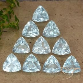 Pedras preciosas de Topázio Céu azul natural de 5.31 ct, Trilhão, VS