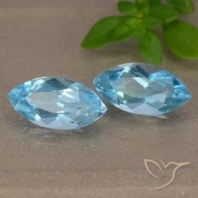 Pedras preciosas de Topázio Azul Suíço natural de 2.46 ct, Marquesa, VVS-VS