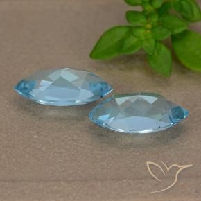 Pedras preciosas de Topázio Azul Suíço natural de 2.46 ct, Marquesa, VVS-VS