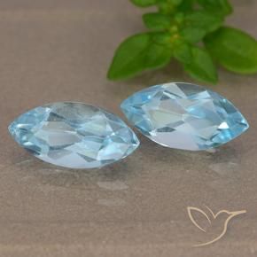Pedras preciosas de Topázio Céu azul natural de 2.62 ct, Marquesa, VVS-VS