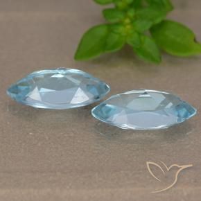 Pedras preciosas de Topázio Céu azul natural de 2.62 ct, Marquesa, VVS-VS