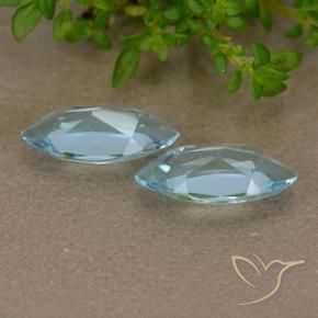 Pedras preciosas de Topázio Céu azul natural de 2.22 ct, Marquesa, VVS-VS