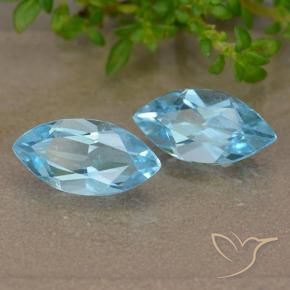 Pedras preciosas de Topázio Azul Suíço natural de 2.55 ct, Marquesa, VVS-VS