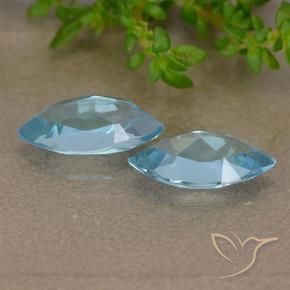 Pedras preciosas de Topázio Azul Suíço natural de 2.55 ct, Marquesa, VVS-VS