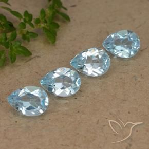 Pedras preciosas de Topázio Céu azul natural de 3.13 ct, Formato de pêra, VVS-VS