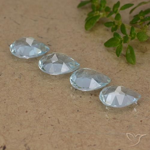 Pedras preciosas de Topázio Céu azul natural de 3.10 ct, Formato de pêra, VVS-VS