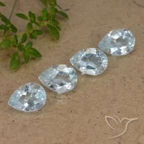 Pedras preciosas de Topázio Céu azul natural de 3.29 ct, Formato de pêra, VVS-VS