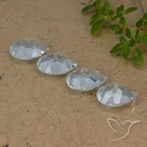 Pedras preciosas de Topázio Céu azul natural de 3.29 ct, Formato de pêra, VVS-VS