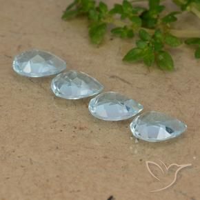 Pedras preciosas de Topázio Céu azul natural de 3.31 ct, Formato de pêra, VVS-VS
