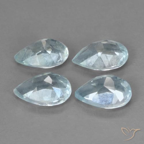 Pedras preciosas de Topázio Céu azul natural de 3.31 ct, Formato de pêra, VVS-VS