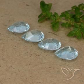 Pedras preciosas de Topázio Céu azul natural de 3.27 ct, Formato de pêra, VVS-VS