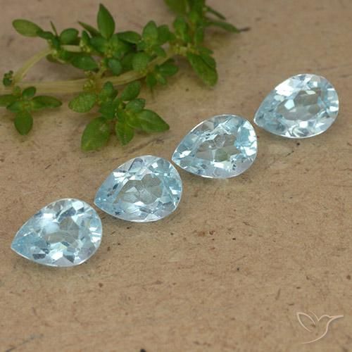 Pedras preciosas de Topázio Azul Suíço natural de 3.53 ct, Formato de pêra, VVS-VS