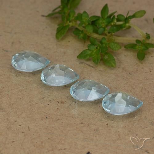 Pedras preciosas de Topázio Azul Suíço natural de 3.53 ct, Formato de pêra, VVS-VS