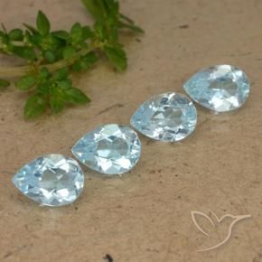 Pedras preciosas de Topázio Céu azul natural de 3.39 ct, Formato de pêra, VVS-VS