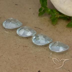 Pedras preciosas de Topázio Céu azul natural de 3.45 ct, Formato de pêra, VVS-VS