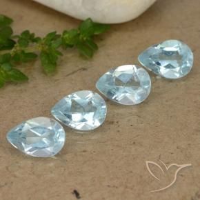 Pedras preciosas de Topázio Céu azul natural de 3.28 ct, Formato de pêra, VVS-VS