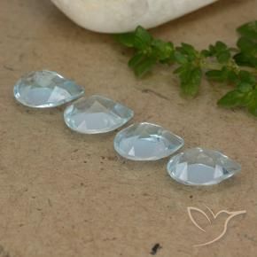 Pedras preciosas de Topázio Céu azul natural de 3.28 ct, Formato de pêra, VVS-VS