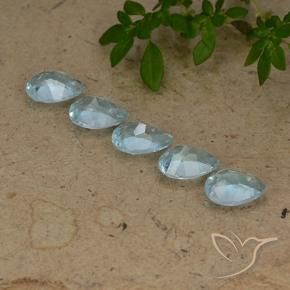 Pedras preciosas de Topázio Céu azul natural de 4.29 ct, Formato de pêra, VVS-VS