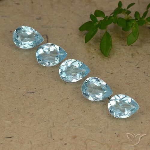 4.16ctw Natural Azul Suíço Topázio, Formato de pêra, VVS-VS