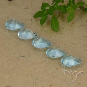 Pedras preciosas de Topázio Céu azul natural de 3.83 ct, Formato de pêra, VVS-VS