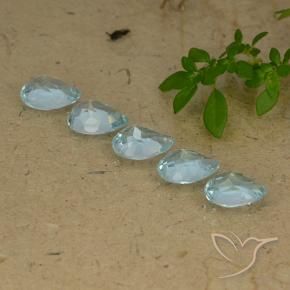 Pedras preciosas de Topázio Céu azul natural de 4.41 ct, Formato de pêra, VVS-VS