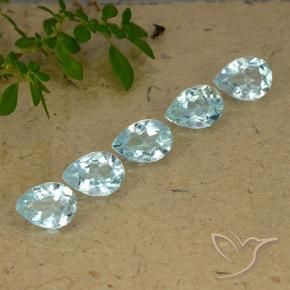 Pedras preciosas de Topázio Céu azul natural de 3.97 ct, Formato de pêra, VVS-VS