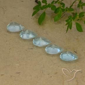 Pedras preciosas de Topázio Céu azul natural de 3.97 ct, Formato de pêra, VVS-VS