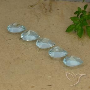 Pedras preciosas de Topázio Céu azul natural de 4.25 ct, Formato de pêra, VVS-VS