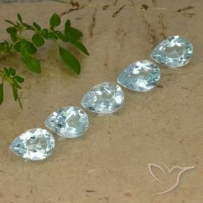Pedras preciosas de Topázio Céu azul natural de 4.27 ct, Formato de pêra, VVS-VS