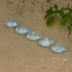 Pedras preciosas de Topázio Céu azul natural de 4.27 ct, Formato de pêra, VVS-VS