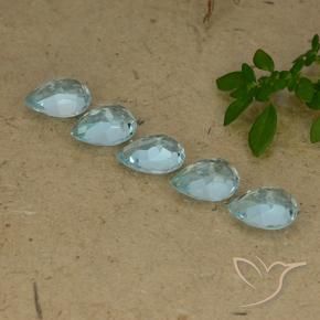 Pedras preciosas de Topázio Céu azul natural de 4.43 ct, Formato de pêra, VVS-VS