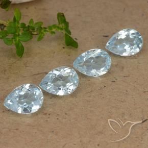 Pedras preciosas de Topázio Céu azul natural de 3.58 ct, Formato de pêra, VVS-VS