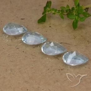 Pedras preciosas de Topázio Céu azul natural de 3.58 ct, Formato de pêra, VVS-VS