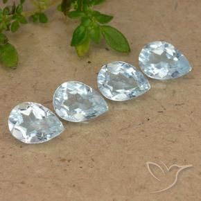 Pedras preciosas de Topázio Céu azul natural de 3.22 ct, Formato de pêra, VVS-VS
