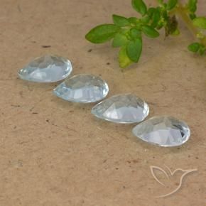 Pedras preciosas de Topázio Céu azul natural de 3.22 ct, Formato de pêra, VVS-VS