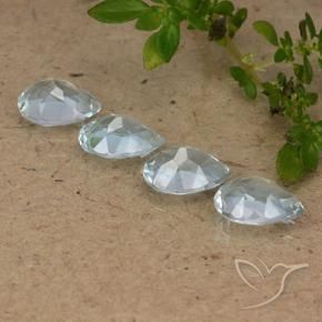 Pedras preciosas de Topázio Céu azul natural de 3.30 ct, Formato de pêra, VVS-VS