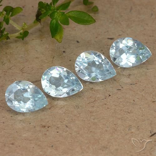 Pedras preciosas de Topázio Céu azul natural de 3.22 ct, Formato de pêra, VVS-VS